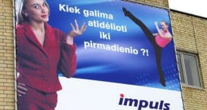 Reklaminio tento pavyzdys