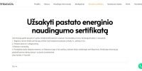 Užsakyti energinio naudingumo sertifikatą