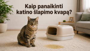 Kaip panaikinti katino šlapimo kvapą?