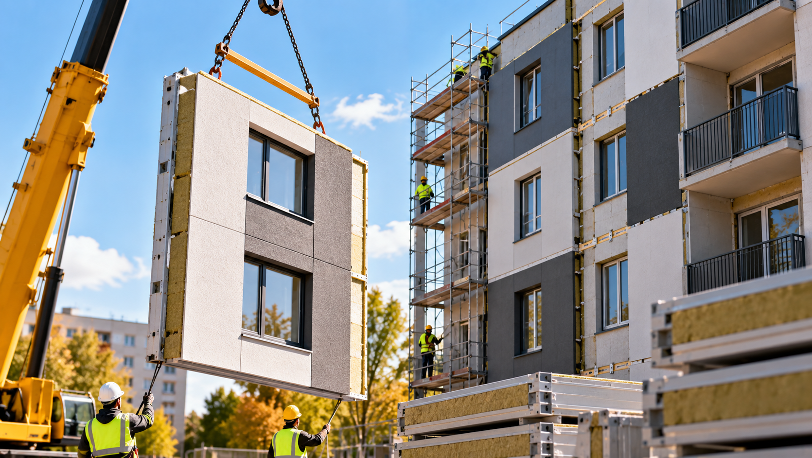 Daugiabučiai Lietuvoje jau renovuojami gamykloje pagamintais skydais