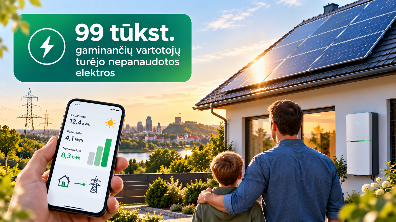 ESO: 99 tūkst. gaminančių vartotojų turėjo nepanaudotos elektros. 1 eso 99 tukst gaminanciu vartotoju turejo nepanaudotos elektros
